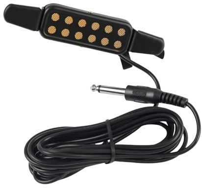 Gitarren-Tonabnehmer zum Anklemmen, für Akustikgitarre mit 96,5-106,7 cm (96,5 - 106,7 cm)