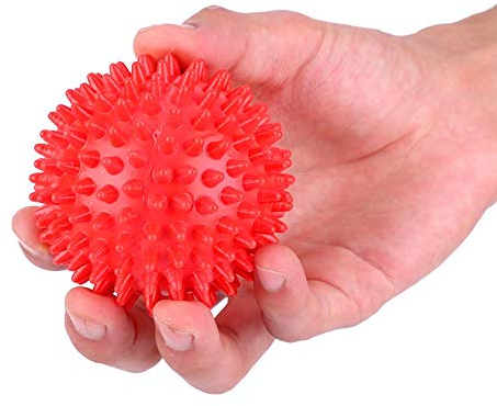 Massagebälle mit 7,5 cm/9 cm unterschiedlicher Größe Langlebiger Kunststoff-Massagestachel für Körperfitness Finger Relax Tool(7.5cm-rot)