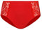 Teyli Slip Damen Baumwolle zum Kaschieren von Unvollkommenheiten - Bikinis & Taillenslips für Damen - Slips Cotton Women - Slip Baumwolle Rot XL