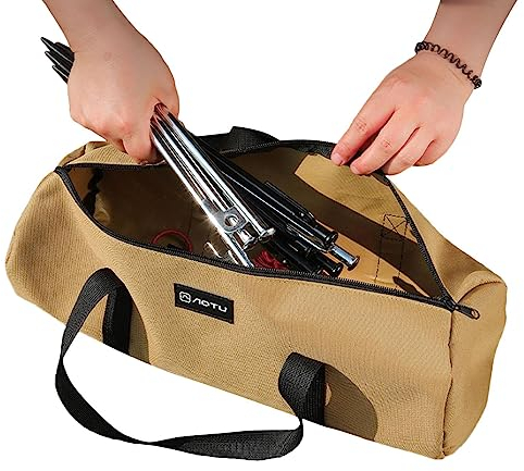 Camping Heavy Duty Double Layer Canvas Bag for Tent Stake Tent Accessory Tent Storage for Ground Nails for Awning Outdoor Camping