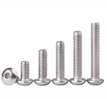 Foyoram #4-40 x 3/16 UNC Viti a testa semicircolare con esagono incassato in acciaio inox, 50 pezzi, filettatura 4#-40, viti con testa semicircolare con esagono incassato ANSI/ASME B 18.3