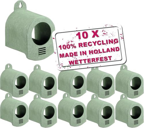 MeinWildvogel Erdnussbutterspender 10x - Futterspender, Fettfutter für Wildvögel geeignet für handelsübliche Erdnussbutter. Bestehend aus 100% recyceltem Material, wetterfest und ganzjährig nutzbar