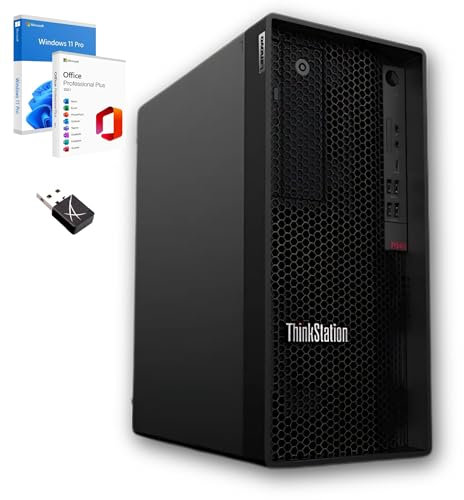 Lenovo ThinkStation P340 Tower Workstation | Intel Core i5-10500 6 CORE 12 Threads fino a 4.50Ghz | Ram 32GB | SSD 1TB Ms Office 2021 Win 11 Professional Garanzia 36 Mesi Ricondizionato