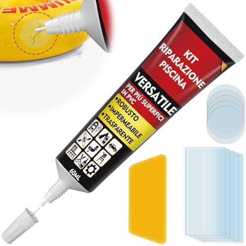 Bellifluous Pool Reparaturset, Pool Flicken, 60ml Poolfolie Reparaturset für Schwimmbad, Aufblasbares Bett, Luftmatratze, Kajakfahren, Pool Kleber zur schnellen Reparatur aufblasbarer Gegenstände