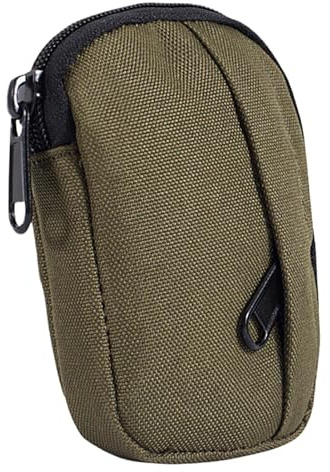 Pequeña con Cremallera para Exteriores, de cinturón para Hombre, Organizador de Bolsillo de Nailon, de Equipo portátil, Cartera para Monedas, Tarjetero con Accesorios de Trabajo de