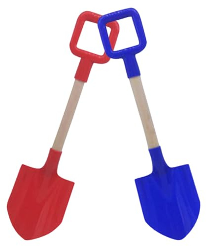 Ngbbby Pelle à Sable pour Enfants, Manche en Bois, Jouet de Jardin et de Plage en Plastique, 4x16 Pouces, 2 pièces