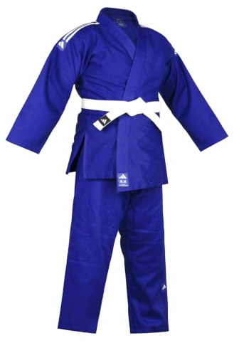Adidas Tuta da Judo Gi da 500 g, Perfetta per Allenamento, Uniforme in Policotone Resistente, Lancio, Sparring, Pratica, Combattimento, Taglie 130-200 cm, per Uomini, Donne, Bambini.