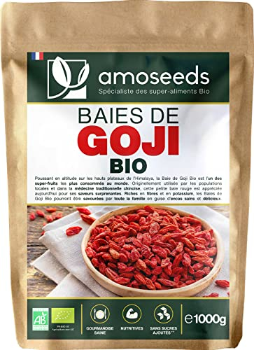 Baies de Goji Bio Supérieures 1KG | Sans soufre et sans Sucres Ajoutés | Himalaya