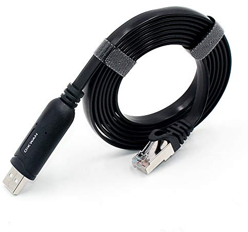 OIKWAN USB Console Cable UART Serial Cable Essential Accesory of Cisco, NETGEAR, Ubiquity, LINKSYS, Routers/Switches for Laptops in Windows, Mac, Linux（Black,6ft