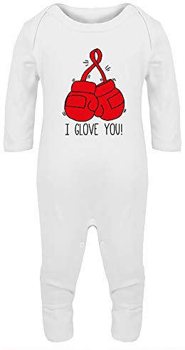Hippowarehouse I Glove You - Boxing Baby Romper All in one Piece Unisex