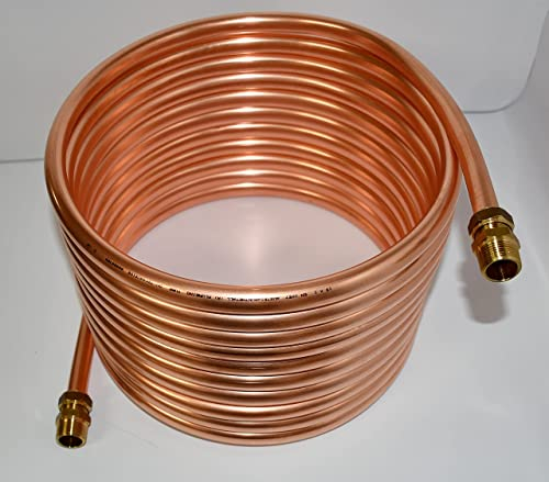 Spirale aus Kupferrohr 18x1mm 10m Außendurchmesser ca.31cm Poolheizung 3/4 ANSCHLUSS