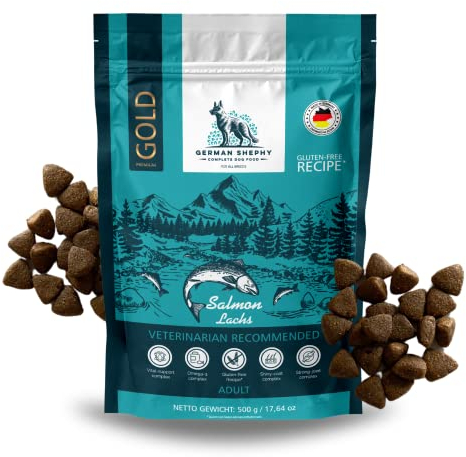 Hypoallergen | Getreidefreies Hundefutter trocken | Mit Lachs & Kartoffel | Für gesunde Haut & glänzendes Fell | Mit hohem Fleischanteil | Leicht verdaulich (3kg)