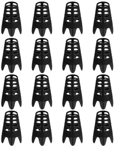 PATIKIL Golf Simulator Tees, 16 Pack Plastic Golf Tees Mat Practice Training for Outdoor Indoor Winter Turf Driving Range, Black