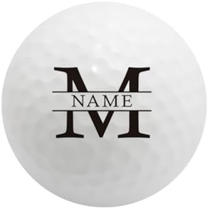 NGTSFLY Golfball Personalisiert mit Wunschtext,Golf Geschenke für Männer Frauen Monogramm Golfbälle (3 Bälle) (GBB-44)