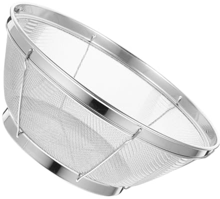 DIYEAH Colino per Riso in Acciaio Inossidabile Maglia Fina Grande Scolapasta Cucina Multifunzionale per Verdure e Frutta Setaccio Drenante Resistente e Conveniente per Uso Domestico