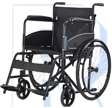 Sedia a rotelle pieghevole con freni manuali - sedia a rotelle per adulti leggera semovente. Sedia a Rotelle Ortopedica Comoda, Sicuro e Facile da Trasportare per Anziani o Disabili