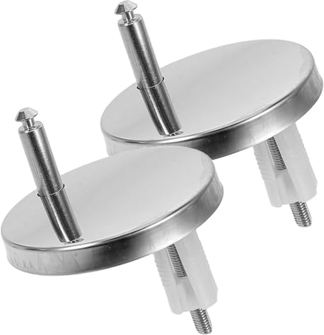 HOLIDYOYO Juego de Tornillos para Asiento de Inodoro con Fijación Rápida, Tapones Expansibles de Goma y Base Metálica, 6.5 Cm, 2 Pares, Accesorios de Bisagra para Reparación y Montaje