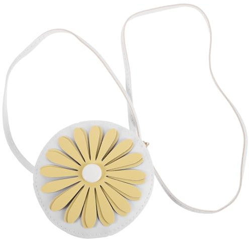 Bolso Bandolera Margarita para Niñas de PU, Ligero y Ajustable | Forma Floral, Fácil de Limpiar, Uso Manos Libres, Adecuado para Viaje y Actividades al Aire Libre