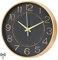 HZDHCLH Funk Wanduhr Geräuschlos Lautlos Nicht Tickend 25 cm Leicht Ablesbare Uhr für Küche, Wohnzimmer, Schlafzimmer, Badezimmer, Heimbüro (schwarzes Gold)