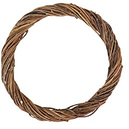 Christmas Natural Grapevine Wreath, Vine Branch Rattan for DIY Craft, Front Door Wall Hanging Party Decor Wedding Supplies 20cm