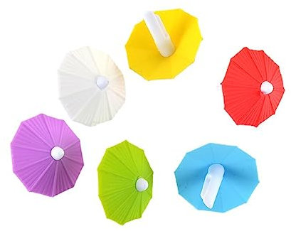 Lot de 6 marqueurs de verre à vin en silicone pour verres à vin et boissons