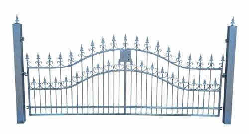 Gartentor Hoftor Einfahrtstor Schmiedeeisen Roma-GT400/100S Feuer Verzinkt 400 cm 4m Doppelflügeltor