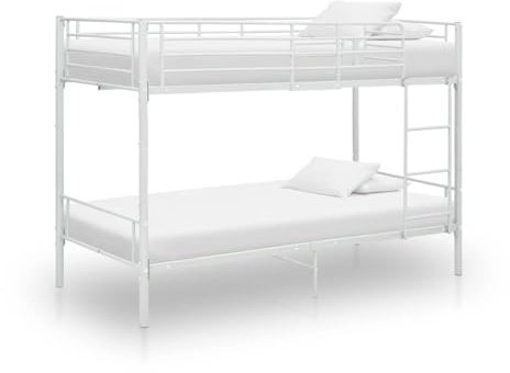 Emmtore Cama litera de Metal Blanca 90x200 cm