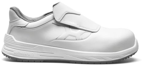 Sottozero Work SOCIM Wasabi S2 HRO FO SR ESD Chaussure basse de sécurité de cuisine en microfibre pour homme/femme, Blanc, 43 EU