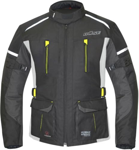 Büse Rider vattentät barn motorcykel textil jacka, schwarz/gelb, 140