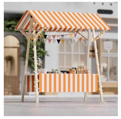 Carrito de venta plegable móvil, puesto de comida ligero para perros calientes, helado y café, cabina de mercado portátil