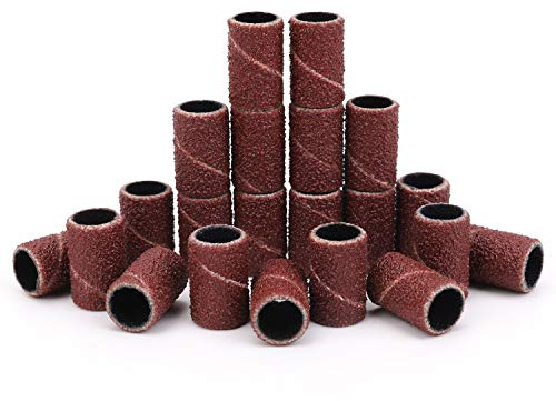 MWOOT 100 Unidades/Set Bandas de Lijado para Lima de Uñas Eléctrica,120# Círculo de Arena Brocas de Recambio de Bandas de Lijado para Manicura Pedicura Uñas Taladro Máquina