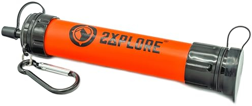 2xplore- Water Filter Straw- Personal Water Filter For Water Purification Used For Camping, Outdoors And Survival Equipment.