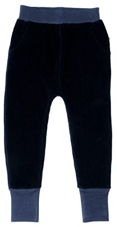 Leela Cotton Pantalones de pana unisex de algodón orgánico para niños 2072, azul oscuro, 86 cm-92 cm