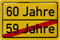 LANOLU Retro Blechschild 60 Geburtstag Schild - 60 Jahre Ortsschild - Alternative zur Geburtstagskarte 60 - witziges Geschenk 60 Geburtstag Mann, 20x30cm