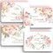 Hochzeit Glückwunschkarten 4er Set Rosen Aquarell mit altrosa Umschlägen Klappkarten elegante und moderne Hochzeitskarten