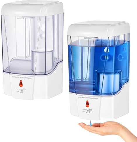 Hushee 2 dispenser automatico di sapone con sensore touchless, dispenser disinfettante per le mani, montaggio a parete, 700 ml, pompa disinfettante per le mani, funzionamento a batteria, per uffici,