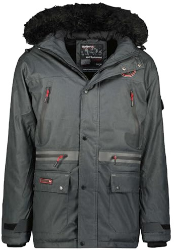 Geographical Norway Cayran Men, Parka de hombre Hombre, Noir,