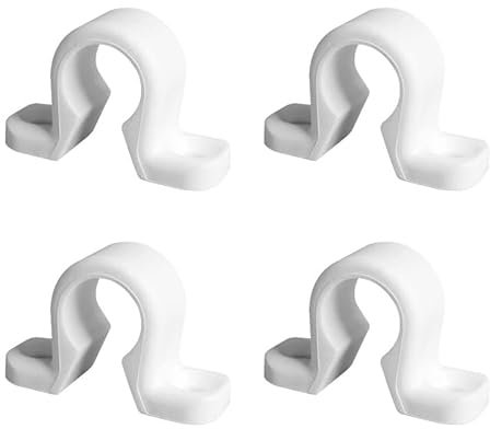 Lot de 4 Colliers Simples pour Tringle d'Espagnolette - Système de Fermeture pour Volet battant et Persienne - Blanc mat en matière Polyamide Résistante - Longue Durabilité - Fabrication Française