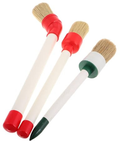 Alipis Brosse À Pneus 3 Pièces Pinceau Coudé Et Tête Ronde pour Entretien Pneumatiques Voitures Motos Et Vélos