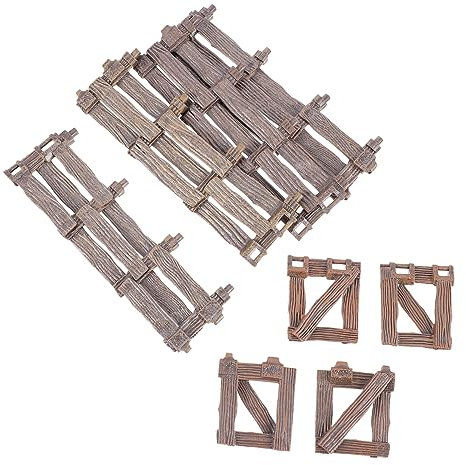 BESPORTBLE 1 Ensemble Set de Accessoires Miniatures de Jardin Féérique Clôtures Portes pour Micro Décorations Poupées