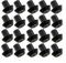 Gas Stove Rubber Feet Bumpers, 20 Pack Heat Resistant Anti-Slip Grate Cushion Replacement Parts Black for Kitchen Range Cooktop