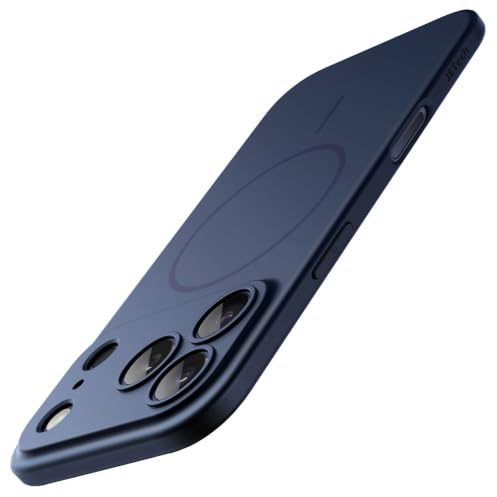 JETech Magnetiskt Tunt Skal för iPhone 17 Pro, Mörkblå | Kompatibel med MagSafe, Med Kameralinsskydd, Ultratunn Matt Yta, Lätt Design