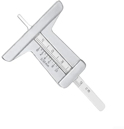 Medidor de profundidad de neumáticos de acero inoxidable con escala grabada precisa, compacto y ligero para una fácil medición de la profundidad de la banda de rodadura del neumático (B)