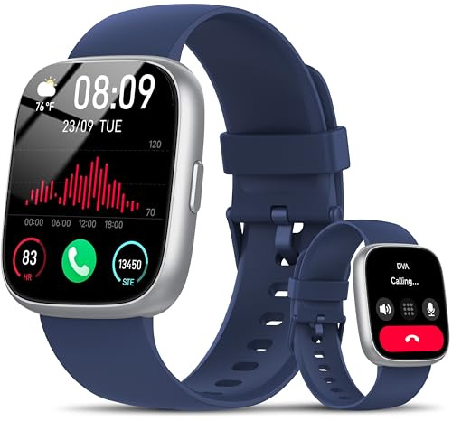 Smartwatch Uomo Donna con Alexa, 1.83 Orologio Smart Watch, Chiamate Bluetooth, 110+Modalità Sportive,Impermeabile IP68, Orologio Fitness con Frequenza Cardiaca/Sonno/Ciclo Mestruale per Android iOS