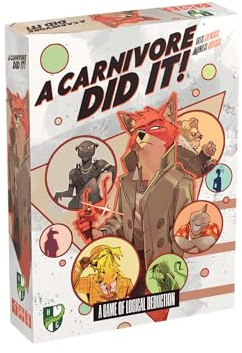 A Carnivore Did It! Board Game - Cooperative Logical Deduction Puzzle Game, 2000 Cases to Solve, Ages 8+, 1-5 Players, 10 Minute Playtime