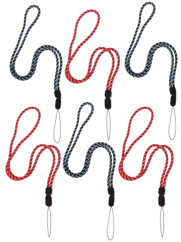 Generico Cordino da Collo Regolabile per Cellulare e Smartphone Set 6 Pezzi Laccetti in Nylon Multiuso per Chiavi Badge Borraccia – Supporto Sicuro e Pratico per Uso Quotidiano e