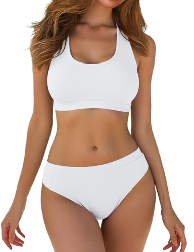 Bikini Mujer Bikinis Mujer 2025 Bañador 2 Piezas Push Up Brasileño Bañadores Bandeau Que Se Deshace Talla Grande Blanco Alto Vientre Plano Tallas Grandes Micro Mini Top Floral De Short Baño 3XL