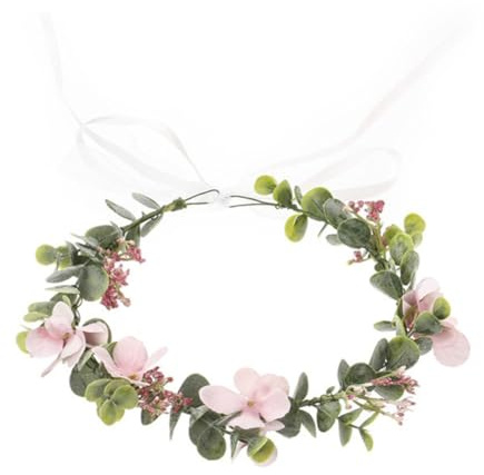 EXQUIMEUBLE Flockande Blomsterkrans Hårband för Kvinnor Lätt och Bekvämt Bruddiadem med Eukalyptus och Små Blommor Elegant och Praktiskt Håraccessoar för Bröllop och Fest