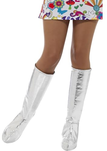 Smiffys GoGo-Stiefelüberzieher, Silber Halloween