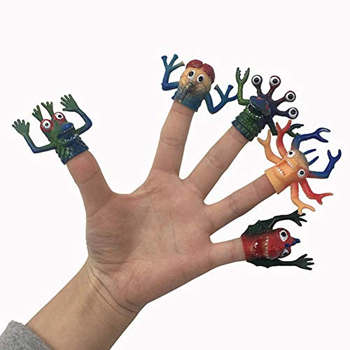 Fitwish Ototon Marionnettes à Doigt Monstre en Plastique Mini Jouets à Main pour Enfant Cadeau